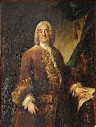 Louis Tocque Portrait of Charles Francois Paul Le Normant de Tournehem oil on canvas